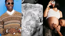 Wizkid officially announced the arrival of his third child, a beautiful baby girl, with Jada Pollock.